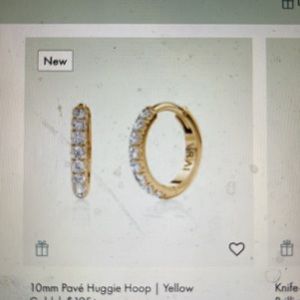 VRAI 14k diamond 10 mm Huggies